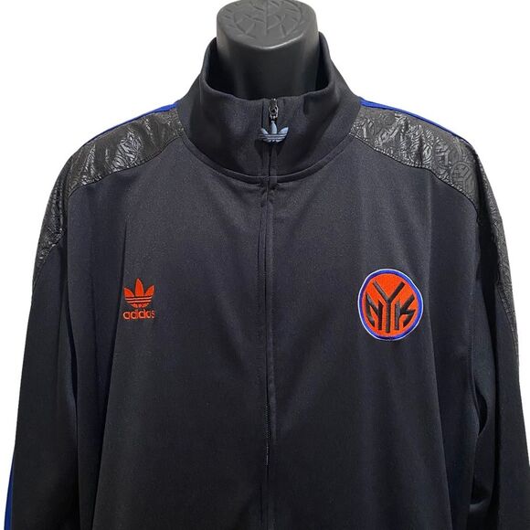 Adidas Limited Edition New York Knicks 3 Stripe Embellished Sleeves Jacket 2XL - Picture 3 of 13